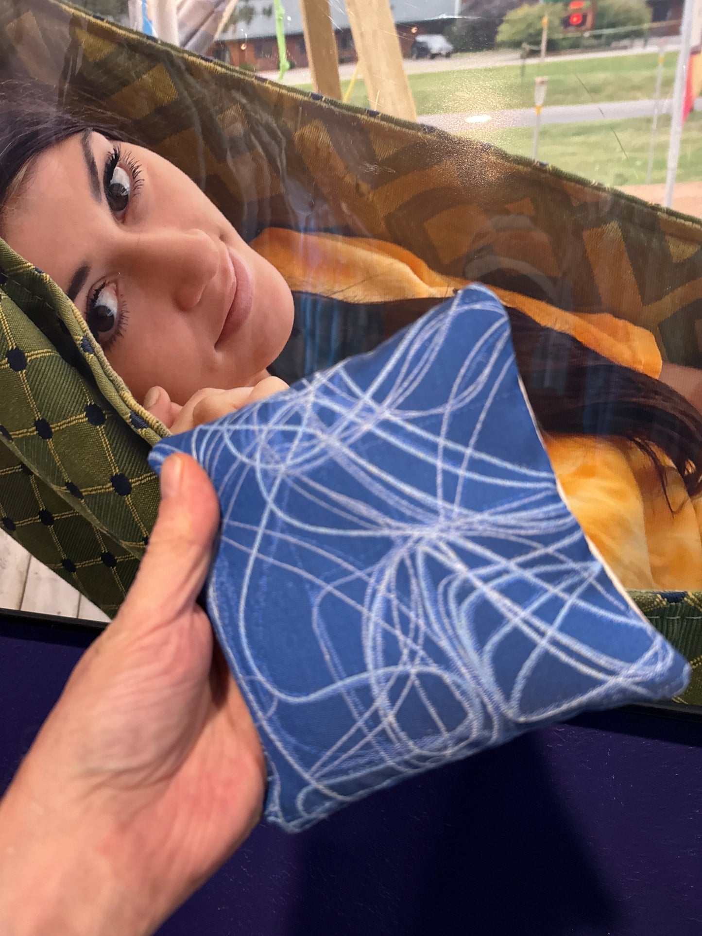 Premium Awe Sapphire Cornhole Bags (case included)