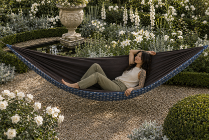 Botanica Solstice Premium Hammock in an elegant white garden
